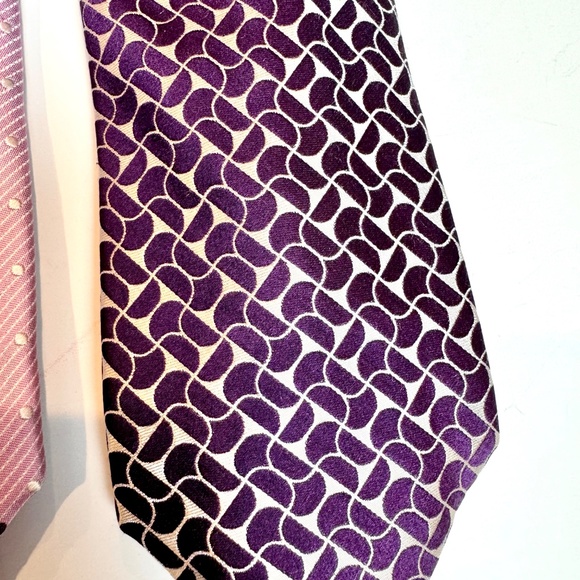 Trio of Men's Colorful 100% Silk Ties Perry Ellis G. Beene RBM - Picture 2 of 7